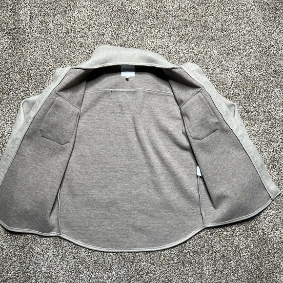 NWOT Avec Les Fille Shirt Jacket Small Button Down Shacket Melange Oatmeal Beige - Picture 4 of 9